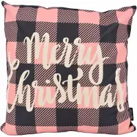 Gek op kussens! Sierkussen merry christmas pink #1 | 45 x 45 cm | katoen/linnen