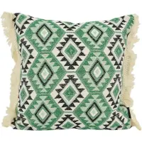 NOVÉE Sierkussen aztec green | 45 x 45 cm | katoen/linnen