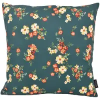 NOVÉE Sierkussen mae bloom petrol outdoor | 45 x 45 cm | katoen