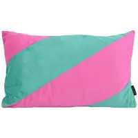 NOVÉE Velvet swirl groen/roze | 30 x 50 cm | kussenhoes | fluweel/polyester