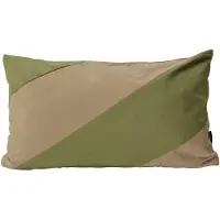 NOVÉE Sierkussen velvet swirl olijf / taupe | 30 x 50 cm | polyester