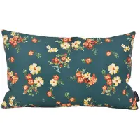 NOVÉE Sierkussen mae bloom petrol outdoor | 30 x 50 cm | katoen