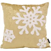 NOVÉE Sierkussen velvet gold snow | 45 x 45 cm | fluweel/polyester