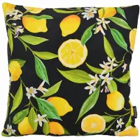 Gek op kussens! Sierkussen citroenen /geel | 45 x 45 cm | katoen/polyester