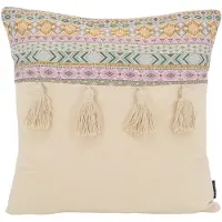 NOVÉE Sierkussen ibiza tassle | 45 x 45 cm | katoen/linnen