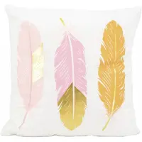 Gek op kussens! Sierkussen colorful feathers | 45 x 45 cm | katoen/polyester