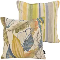 NOVÉE Sierkussen janaé jungle blue | 45 x 45 cm | katoen/linnen