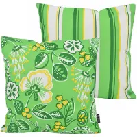 NOVÉE Sierkussen flower / stripe outdoor | 45 x 45 cm | katoen