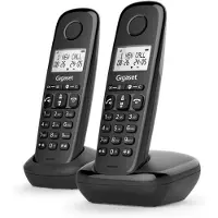 Gigaset Vaste telefoon - - Basic 100 Duo - Handsfree-modus - Scherm met achtergrondverlichting - Telefoonboek voor 50 contacten - Gespreksblokkering - Zwart