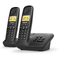 Gigaset Vaste telefoon - - Basic 100A DUO - Antwoordapparaat - Handsfree - Verlicht scherm - Telefoonboek voor 50 contacten - Vergrendelfunctie - Zwart