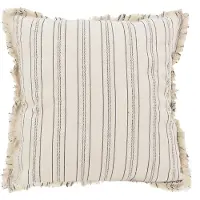 NOVÉE Sierkussen yuna stripe zwart | 45 x 45 cm | katoen/linnen