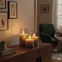 Strühm TRIO Led Kaarsen met Bewegende Vlam - 3x Led Kaars - Afstandsbediening - op Batterijen - Flikkerende Vlam - Timer - Kerst Kaarsen