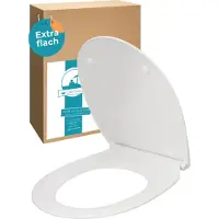 Calmwaters - WC-bril - Wit - Duroplast - Vlak - Softclose - Afneembaar