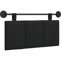 vidaXL Hangend hoofdbord Zwart Stof