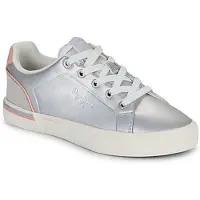 Pepe Jeans Dames Trainers Kenton Galactic zilver (37), Plat, Veters, Casual, kinderkleding PGS300004