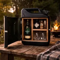 Designed by man Jerrycan Bar Gin - Zwart - Leuk voor in de mancave - Uniek en Stijlvol - Perfect voor de ginliefhebbers - Exclusief drank