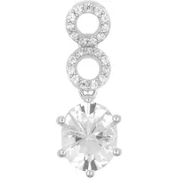 Cavill - Zilveren Hanger 925 Sterling Zilver - 2 232 ct Ovale Danburiet & 0 257 ct Cambodjaanse Zirkon - Elegant 25x9 mm