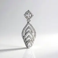 Cavill - Zilveren Hanger - 925 Sterling Zilver met 0 96 ct Cambodjaanse Zirkoon Peervormig en Rond - Elegante Stralende Sieraad 31x12 mm