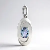 Cavill - Zilveren Hanger met Onverhitte Tanzaniet 0 68 ct - 925 Sterling Zilver Palladiumlaag - Ovaal Slijpsel 7x5 mm - Elegant Design