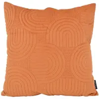 NOVÉE Sierkussen abstract velvet terracotta | 45 x 45 cm | velvet/polyester