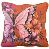 NOVÉE Sierkussen butterfly bloom | 45 x 45 cm | velvet/polyester