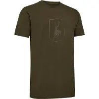 Deerhunter Bamboe T-shirt Outdoor T-shirt Scandinavisch T-shirt Sneldrogend Groen Maat S