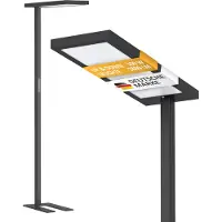 Northpoint LED staande lamp, bureaulamp, 100W, met bewegingssensor, 195 cm, dimbaar, timer, zwart