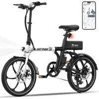 Hitway Elektrische Fiets BK35S Pro - Trendy 20 Inch City Commuter EBike met Afneembare 36V 9Ah Lithium Batterij - Opvouwbaar E-Bike met 250W Motor - APP Bediening - IP54 Waterdicht