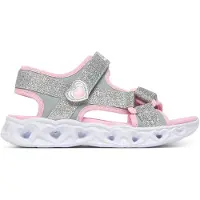 SKECHERS Sandalen 'HEART LIGHTS' grijs / rosa / zilver