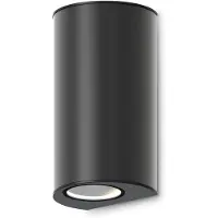 Calex Monza Outdoor Wandlamp – Up & Downlight – GU10 Fitting – IP54 Spatwaterdicht – 220–240V – Zwart