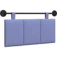 vidaXL Hangend hoofdbord Jeans Blauw Stof