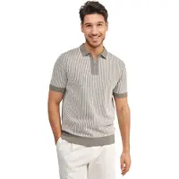 Blue industry Heren Polo's & T-shirts Knitted Polo Short Sleeve - Khaki - Maat XXL