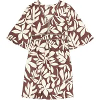 Garcia Jurk chocoladebruin / wit
