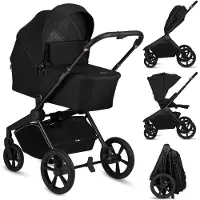 Lionelo Freya 2in1 Kinderwagen – Reiswieg & Wandelwagen – Vanaf Geboorte tot 22 kg – Premium Buggy - PU-Wielen met Vering – Voor- & Achterwaarts Zitje – UPF50+ Kap – Compleet Accessoiresysteem