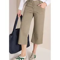 Cecil Dames 7/8 High Waist broek met uitlopende pijpen in Loose Fit - Bruin - 26
