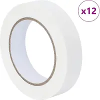 vidaXL Schilder Maskering Tapes 12 st Wit 25mm x 50m Papier