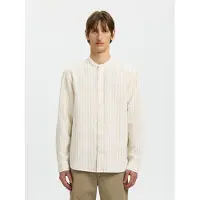 Selected Overhemd 'SLHClay' lichtgeel / wit