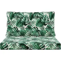 vidaXL Buitenbankkussen Polyester Bladpatroon 80 x 68,5 cm Bladpatroon