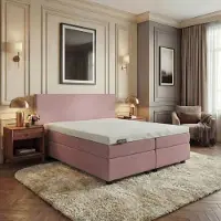 Mörgenn Hotel en B&B Boxspring - Pocketvering - Oud Roze - 90x200 cm - Inclusief Dekbed en Kussens