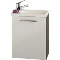 Posseik Wastafelkast Isla Antraciet - Wit - Breedte 40 cm - Hoogte 50.5 cm - Diepte 22 cm
