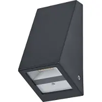 Osram buitenwandlamp Donkergrijs, warmwit, 3000 K, IP44, lichtsensor, roestvrij staal, 120 lm, 1,5 W, geïntegreerde LED, levensduur 25.000 uur