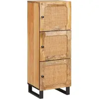 vidaXL Highboard Bruin 40 x 33 x 110 cm Massief Mango Hout