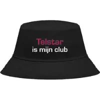 Nilton Buckethoed met tekst: Telstar is mijn club.