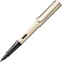 Lamy Lx luxe vulpen 058 van licht aluminium in de kleur palladium met edelmetaalafwerking en glanzend zwarte PVD-stalen penpunt, inclusief blauwe T 10 inktpatroon en geschenkverpakking