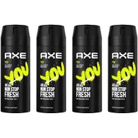 Axe Deo Spray You 4 x 150 ml Voordeelverpakking - met de geur van amber, vanille en zwarte peper