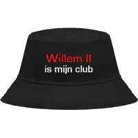 Nilton Buckethoed met tekst: Willem II is mijn club.
