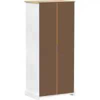 vidaXL Kledingkasten, wit, 76 x 50 x 170 cm, massief grenenhout