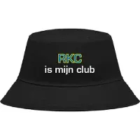 Nilton Buckethoed met tekst: RKC is mijn club.