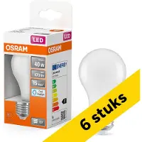 Osram 6x LED lamp E27 | Peer A60 | Mat | 6500K | 4.9W (40W)