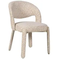 Livin24 Eetkamerstoel Nala leopard taupe